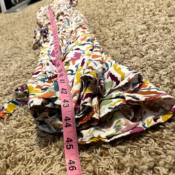 Beach Lunch Lounge Womens Large Dress Wrap Summer Tie Long Abstract Boho - Picture 12 of 13